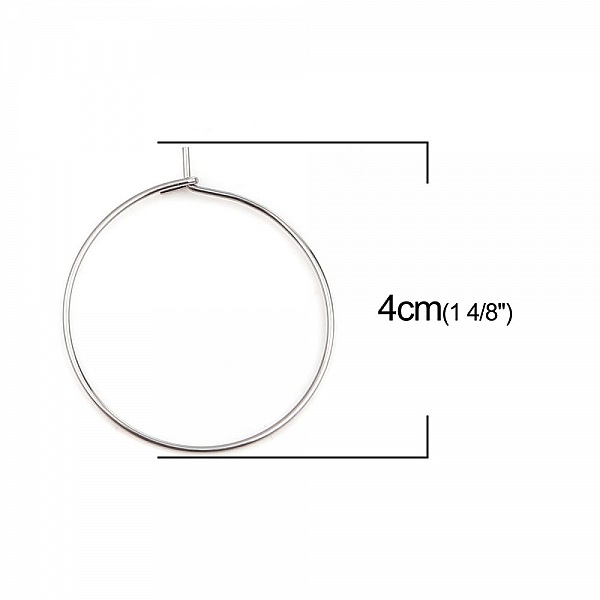 Creole &oslash;redobbholder rustfritt st&aring;l s&oslash;lv N&deg;03-35 mm x 5 par