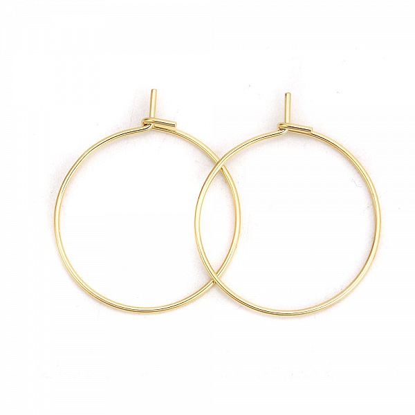 Gullbelagt Creole &oslash;redobberholder i rustfritt st&aring;l N&deg;03-20 mm x 5 par