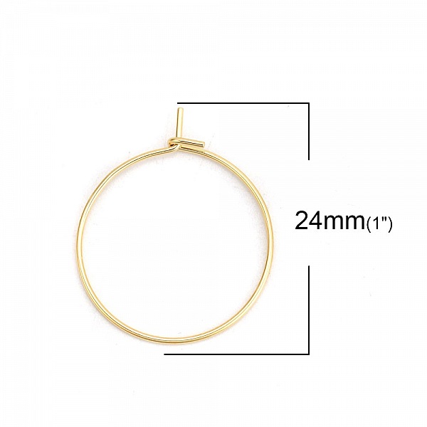 Gullbelagt Creole &oslash;redobberholder i rustfritt st&aring;l N&deg;03-20 mm x 5 par