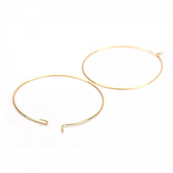 Gullbelagt Creole &oslash;redobberholder i rustfritt st&aring;l N&deg;03-30 mm x 5 par