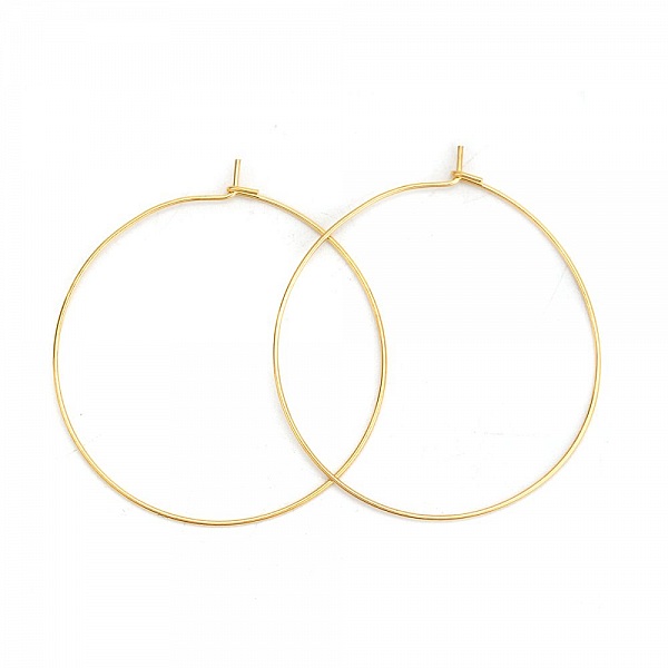 Gullbelagt Creole &oslash;redobberholder i rustfritt st&aring;l N&deg;03-40 mm x 5 par