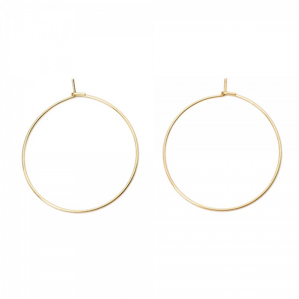 Gullbelagt Creole &oslash;redobberholder i rustfritt st&aring;l N&deg;03-40 mm x 5 par