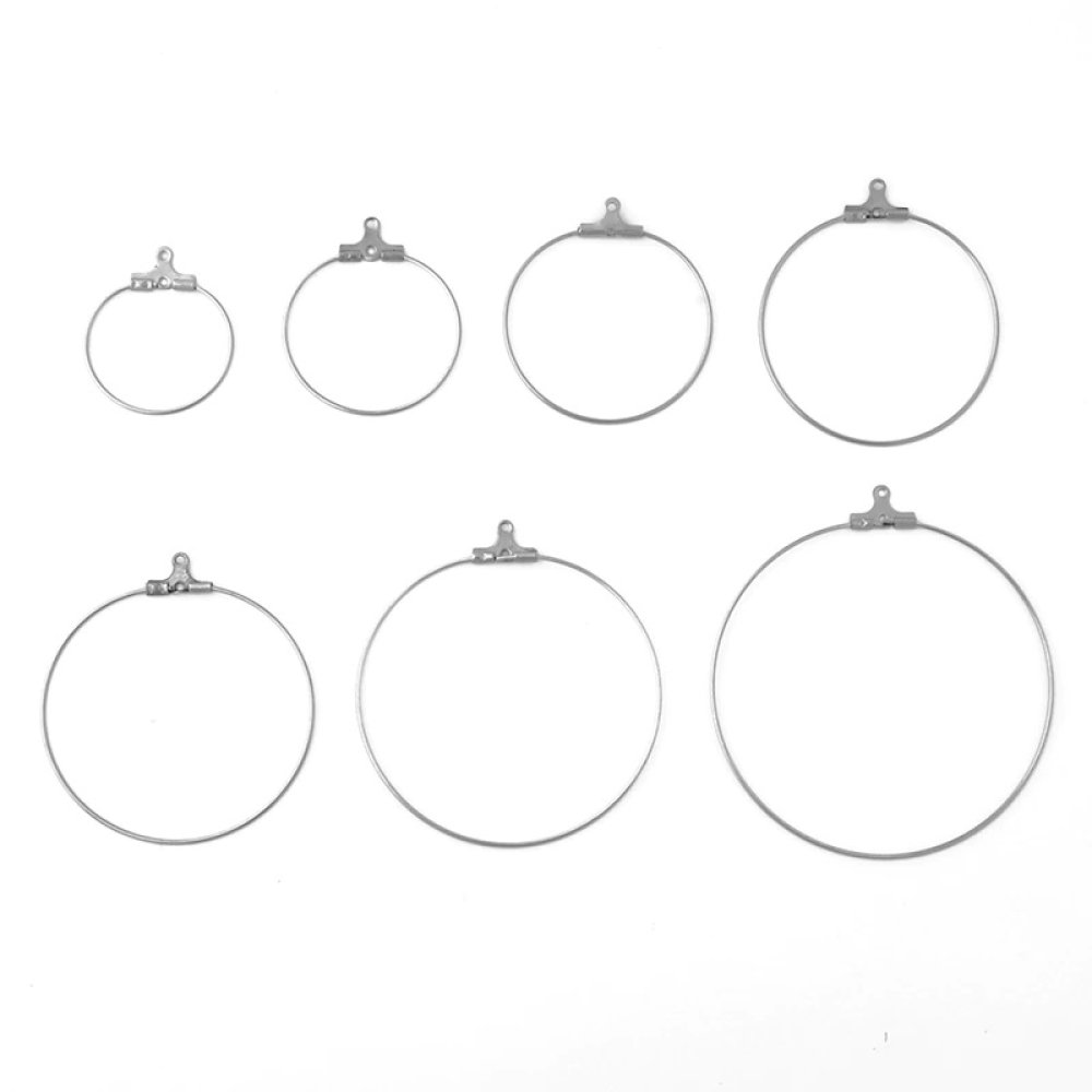Creole øredobbholder rustfritt stål N°02-25 mm x 1 par
