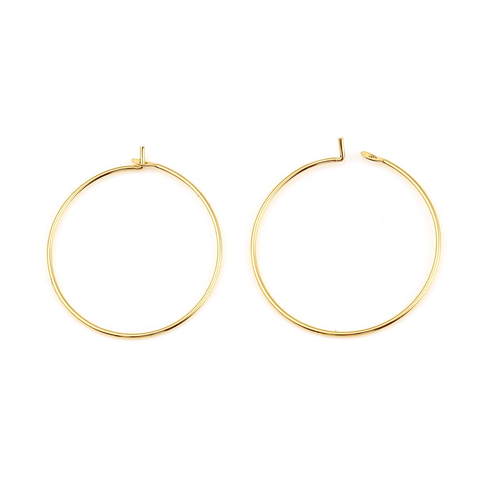 Creole øredobbholder 18K gullbelagt N°01-35 mm x 1 par