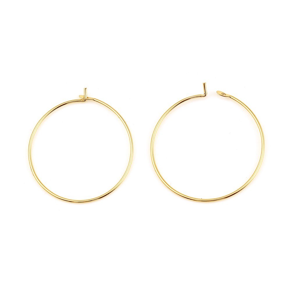 Creole øredobbholder 18K gullbelagt N°01-35 mm x 1 par