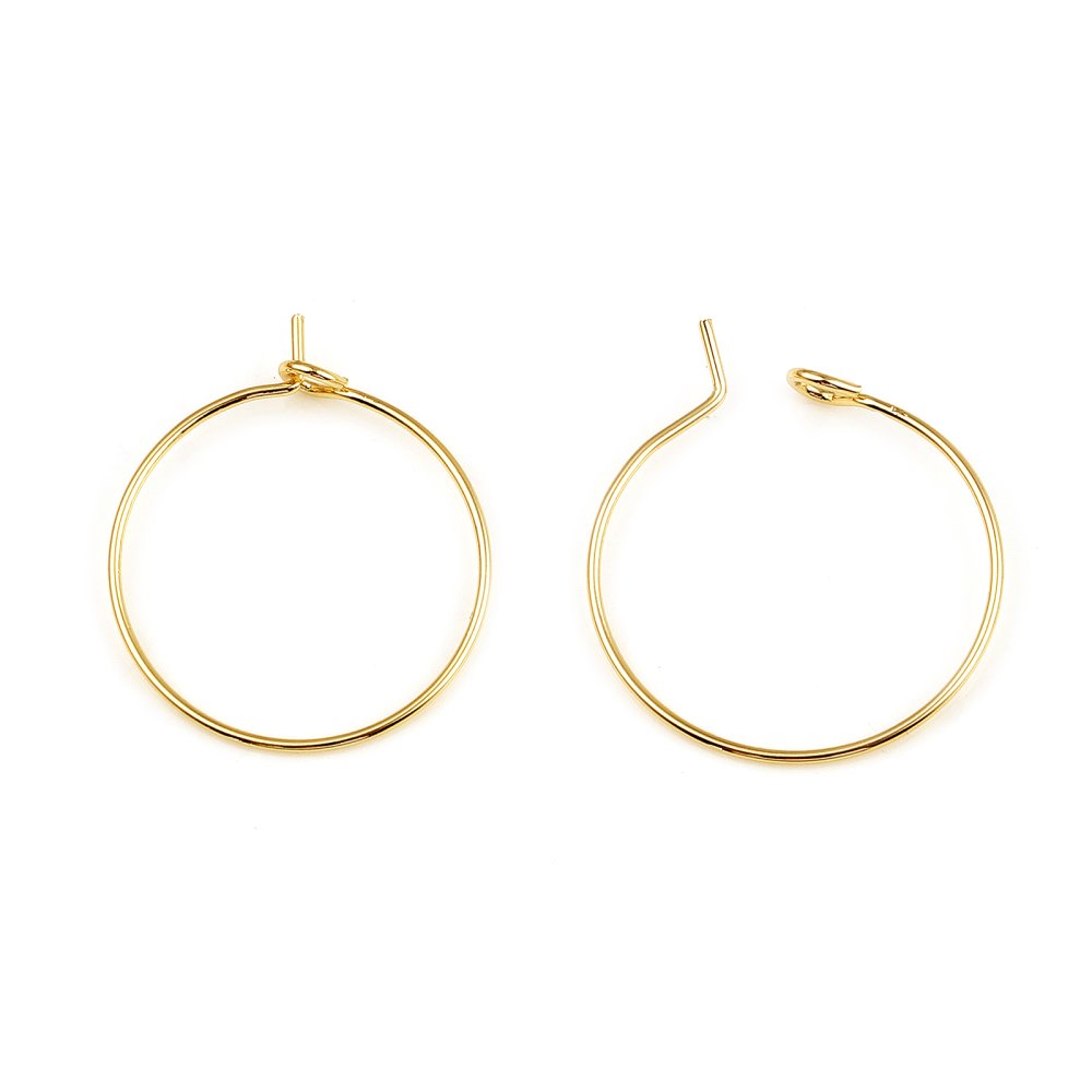 Creole øredobbholder 18K gullbelagt N°01-35 mm x 1 par