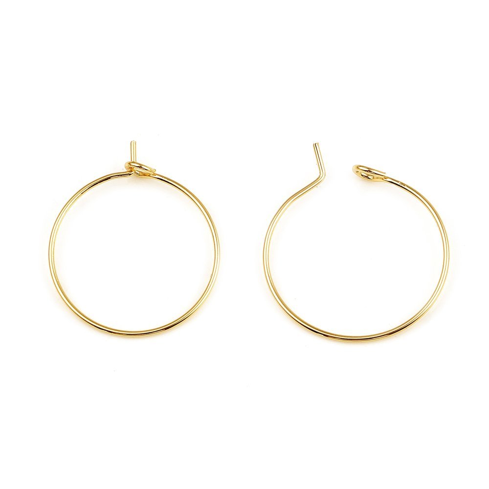 Creole øredobbholder 18K gullbelagt N°01-35 mm x 1 par