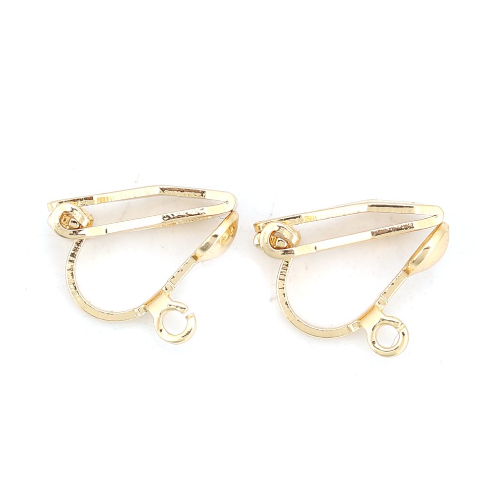 Øredobbeholder Clip i 18K gullbelagt kobber N°01