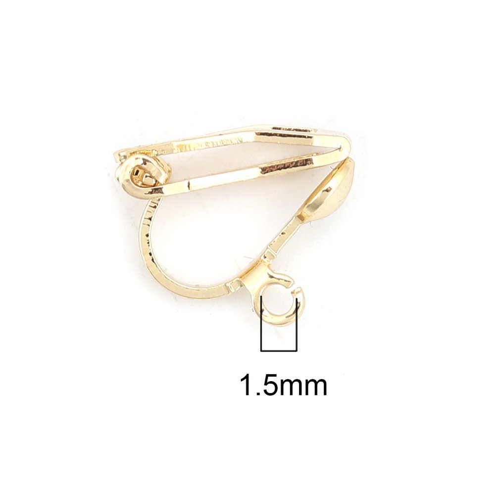 Øredobbeholder Clip i 18K gullbelagt kobber N°01