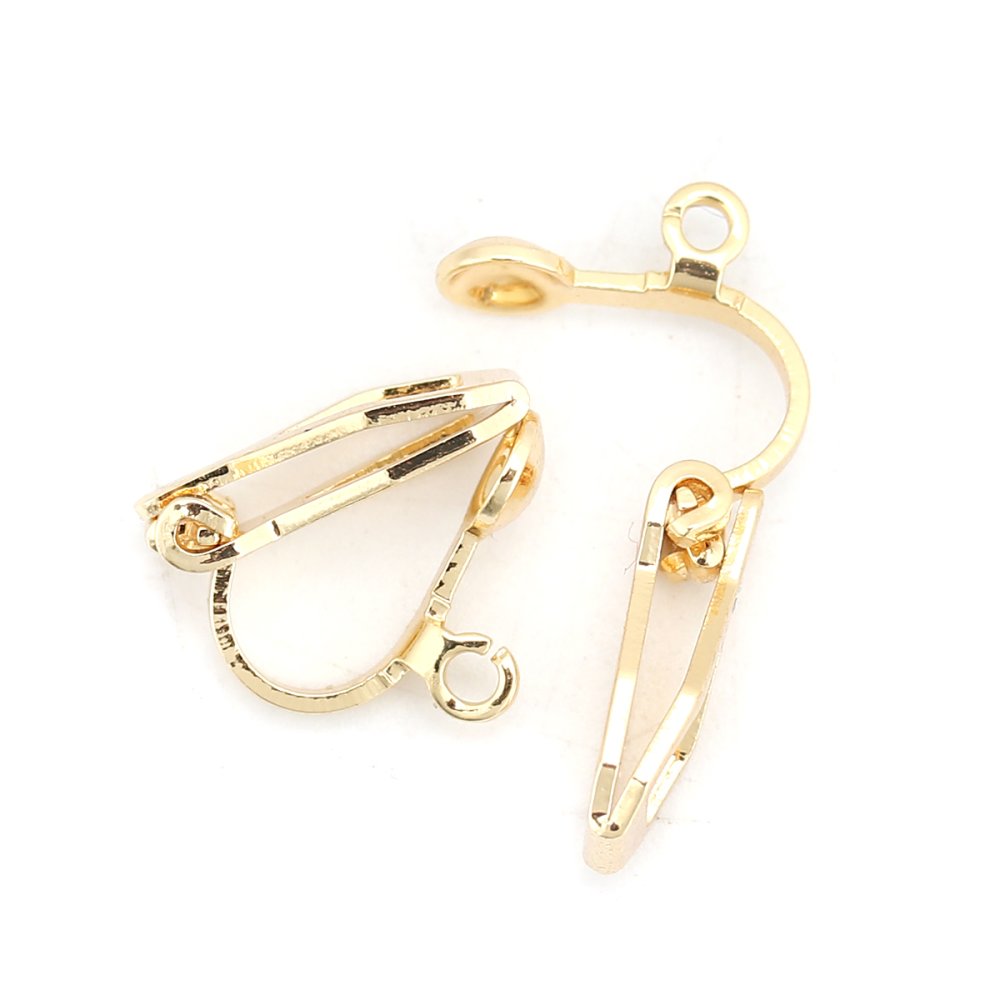 Øredobbeholder Clip i 18K gullbelagt kobber N°01