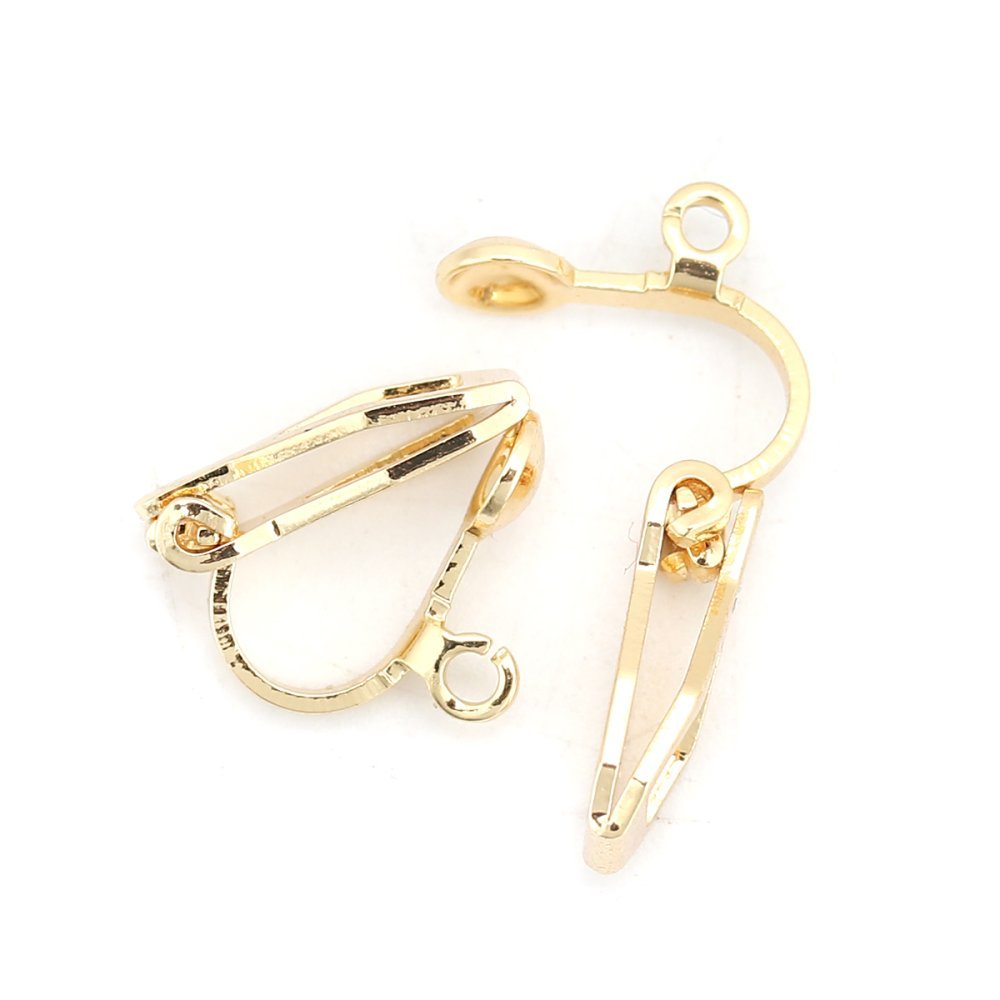 Øredobbeholder Clip i 18K gullbelagt kobber N°01