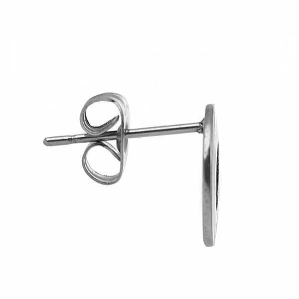 &Oslash;redobbeholder 10 mm rustfritt st&aring;l rund chip N&deg;04 S&oslash;lv