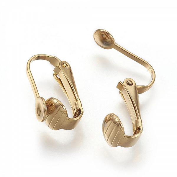 &Oslash;redobbeholder i rustfritt st&aring;l Clip N&deg;04 x 1 par gullbelagt