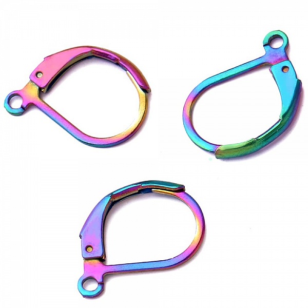 Support Boucle d'oreille Dormeuse Inoxydable N&deg;02 Noir