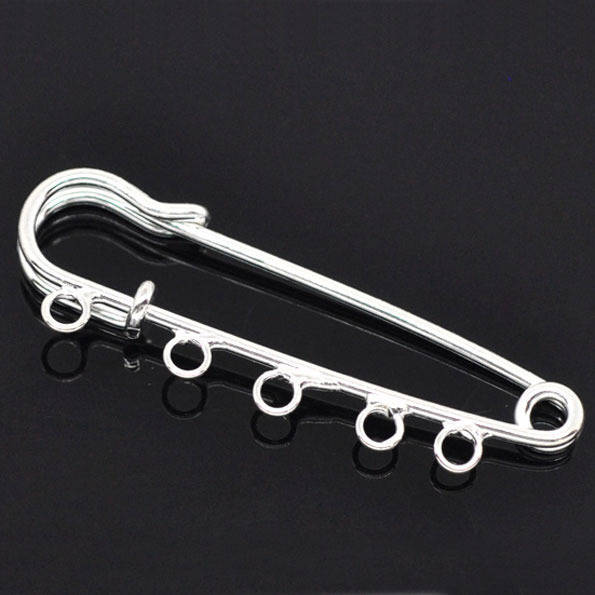 Pin Holder Sykepleierpinne Sølv 5 ringer 50x15 mm N°001-par1 