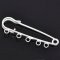 Pin Holder Sykepleierpinne Sølv 5 ringer 50x15 mm N°001-par1 