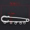 Pin Holder Sykepleierpinne Sølv 5 ringer 50x15 mm N°001-par1 