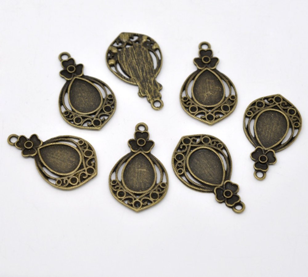Cabochon dråpe nr. 02 Bronse