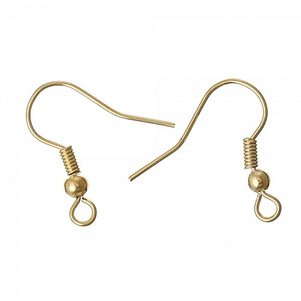 &Oslash;redobbholder N&deg;24 18 K gullbelagt krok x 2 stk.