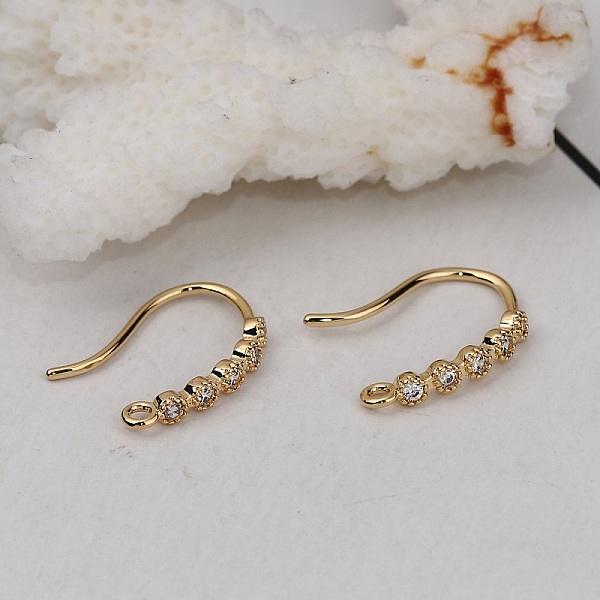 &Oslash;redobbeholder N&deg;29 Gullbelagt krok og Strass