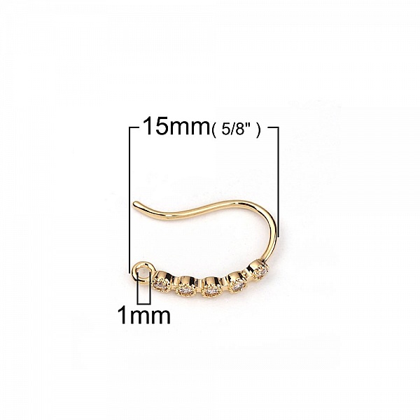 &Oslash;redobbeholder N&deg;29 Gullbelagt krok og Strass