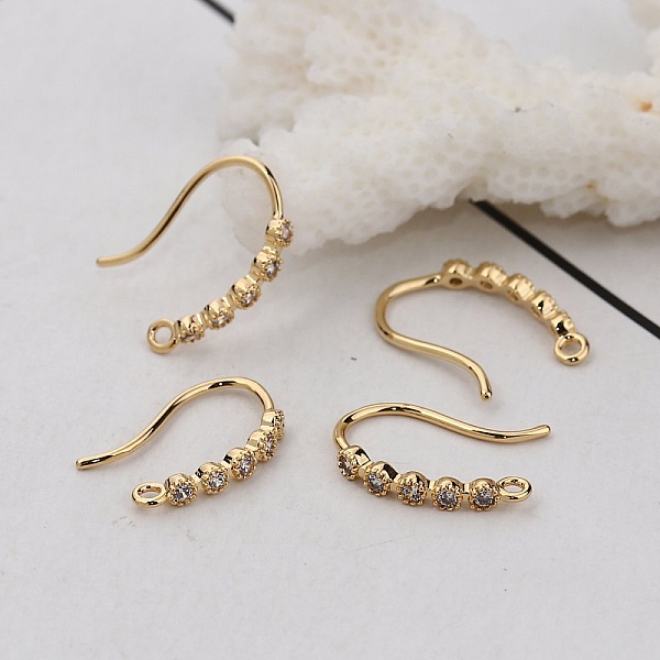 &Oslash;redobbeholder N&deg;29 Gullbelagt krok og Strass