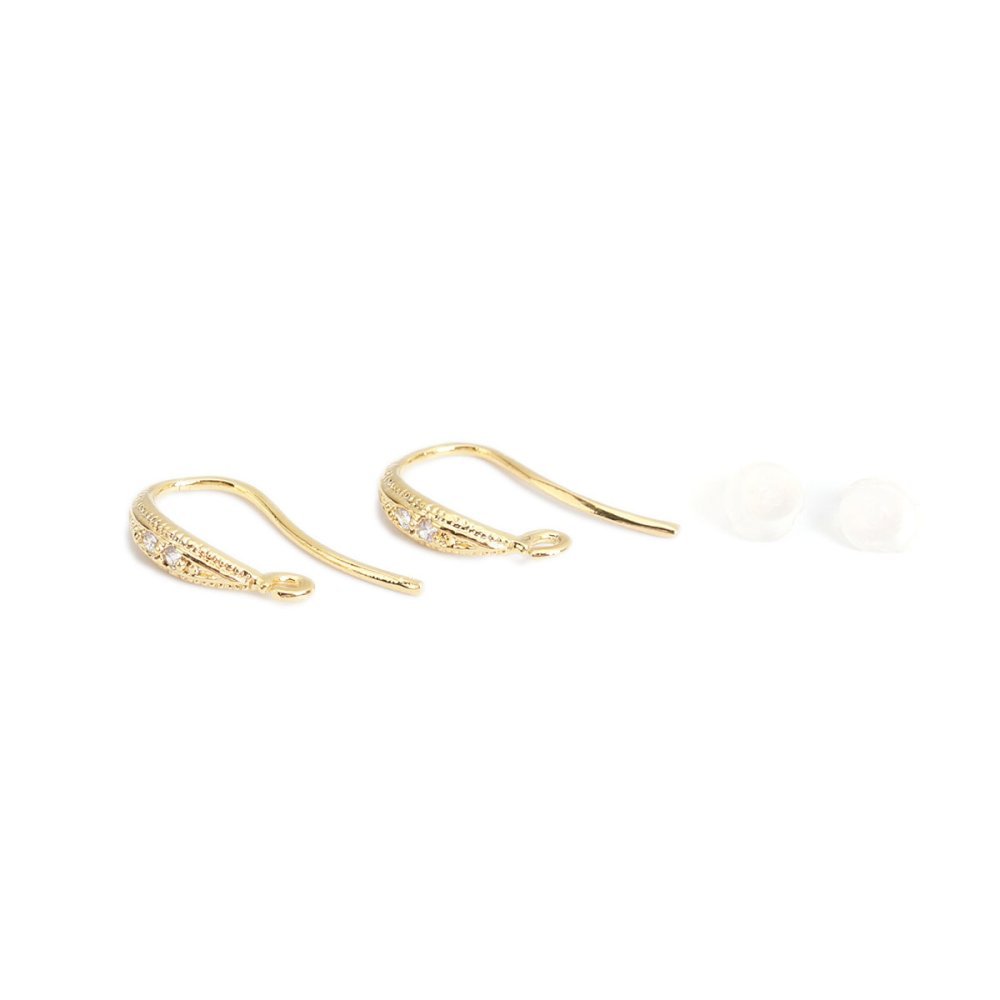 Øredobbeholder N°30 Hook 18K gullbelagt og Water Drop