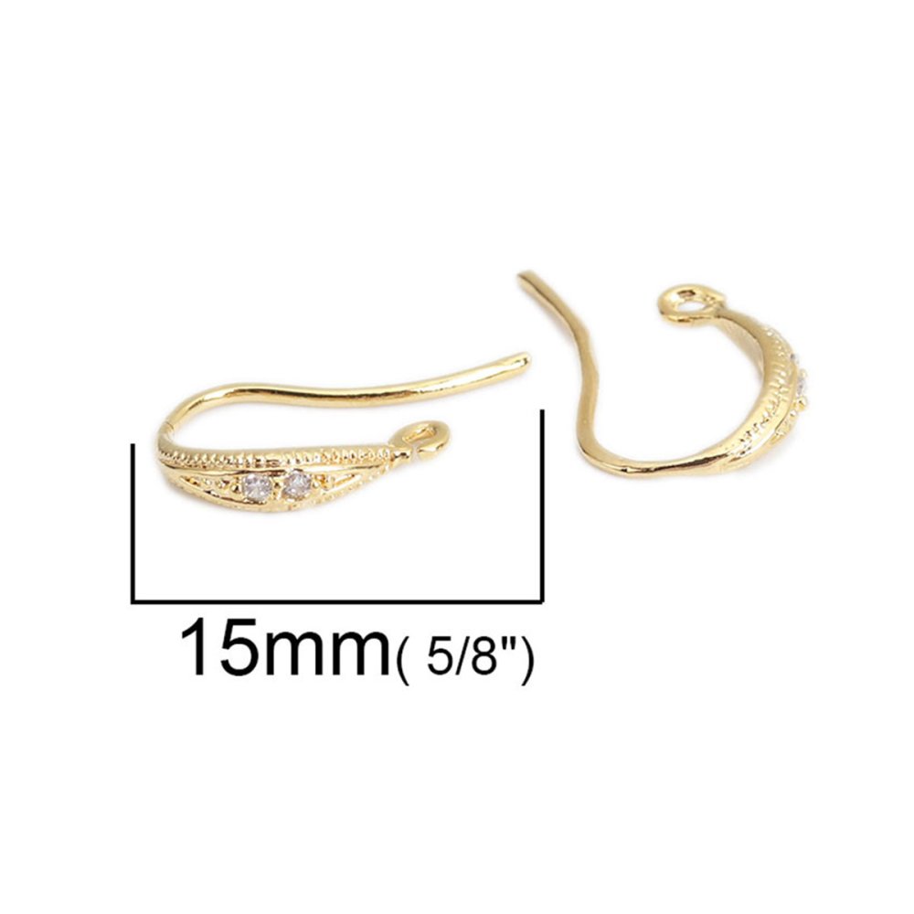Øredobbeholder N°30 Hook 18K gullbelagt og Water Drop