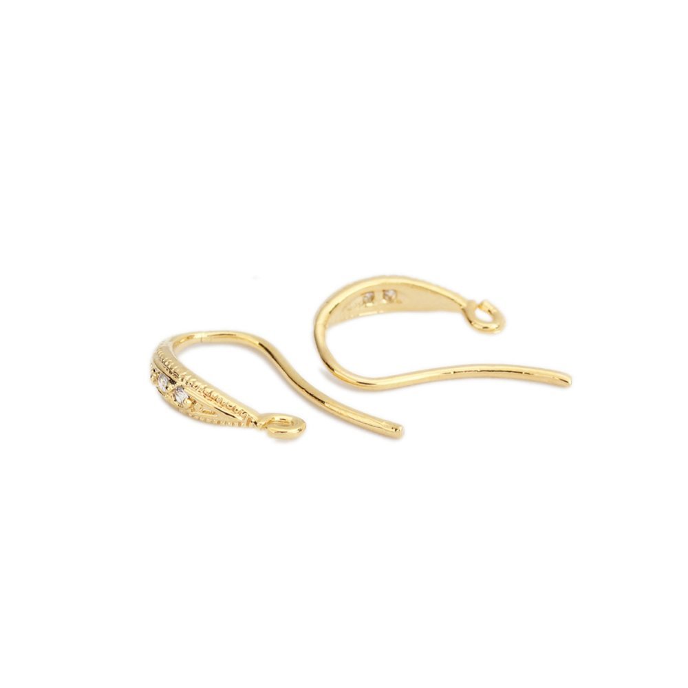 Øredobbeholder N°30 Hook 18K gullbelagt og Water Drop