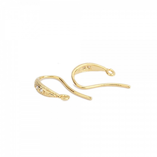 &Oslash;redobbeholder N&deg;30 Hook 18K gullbelagt og Water Drop