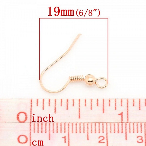 &Oslash;reringholder N&deg;15 Gullbelagt krok x 10 par.