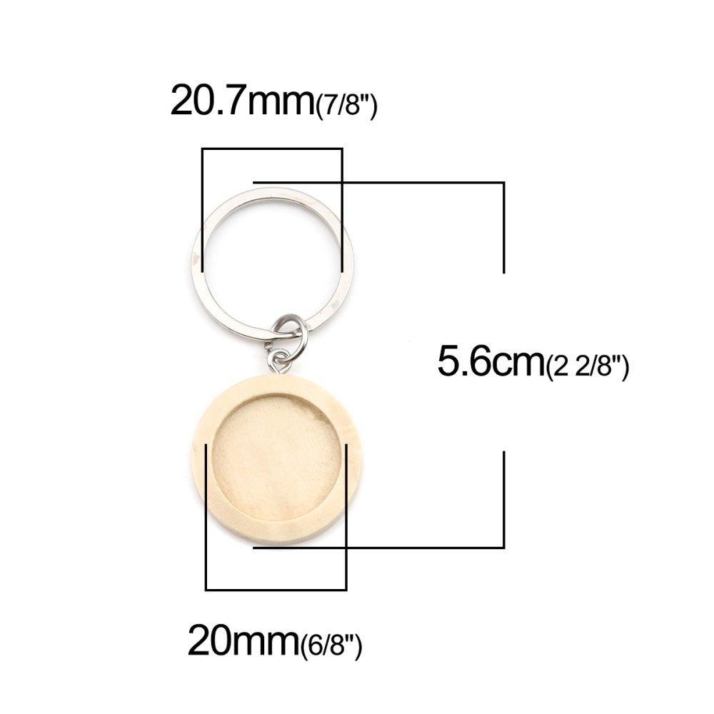 Nøkkelringholder 20 mm Tre N°01