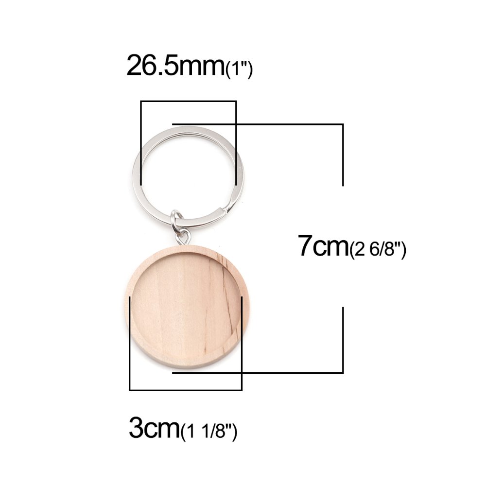 Nøkkelringholder 30 mm Tre N°01