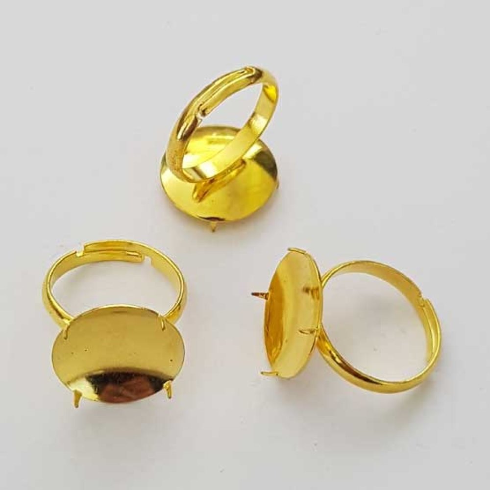 Justerbart ringstativ med 4 klo plate sølv N°02 Gold