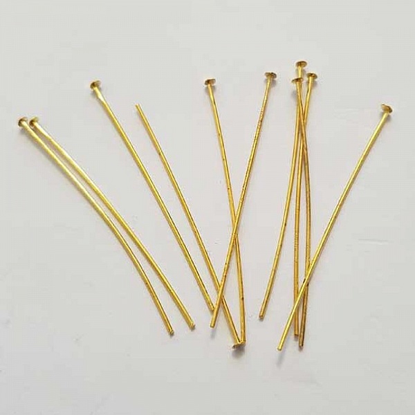 Tige / clou 50mm &agrave; t&ecirc;te plate dor&eacute; x 20 pi&egrave;ces 2&egrave;me choix