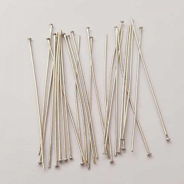 Tige / clou 60mm &agrave; t&ecirc;te plate argent Vieilli x 10 pi&egrave;ces