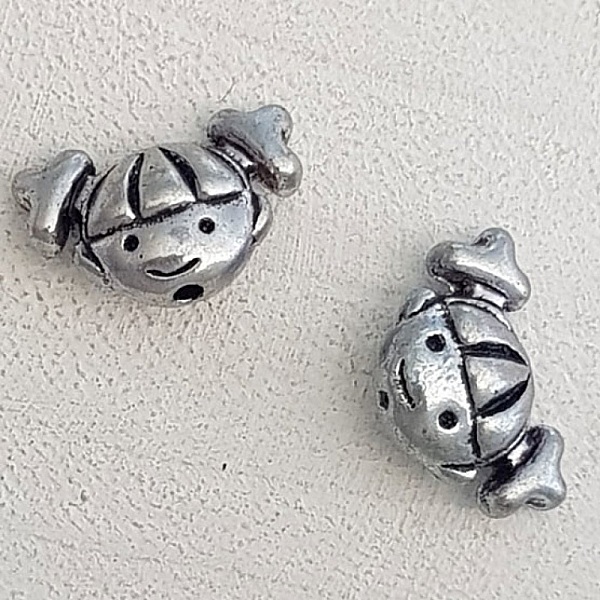 T&ecirc;te m&eacute;tal fille 3d argent n&deg;01