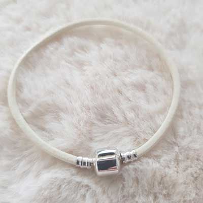 European Clip Bracelet Plain 01 FRA 15 TIL 23 CM Elfenben