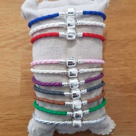 European Clip Armbånd Plain 01 FRA 15 TIL 23 CM Sølv