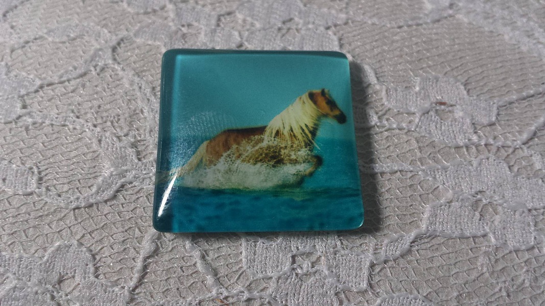 glass firkantet cabochon 30mm 022 