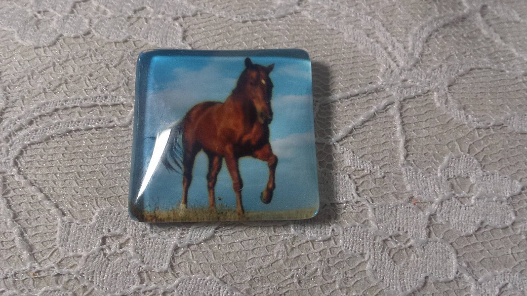 glass firkantet cabochon 30mm 015 