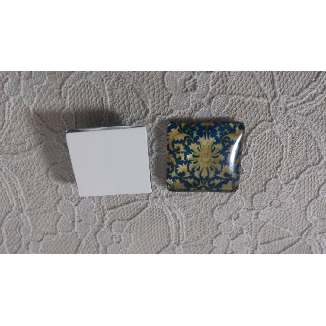 glass firkantet cabochon 25mm 045 