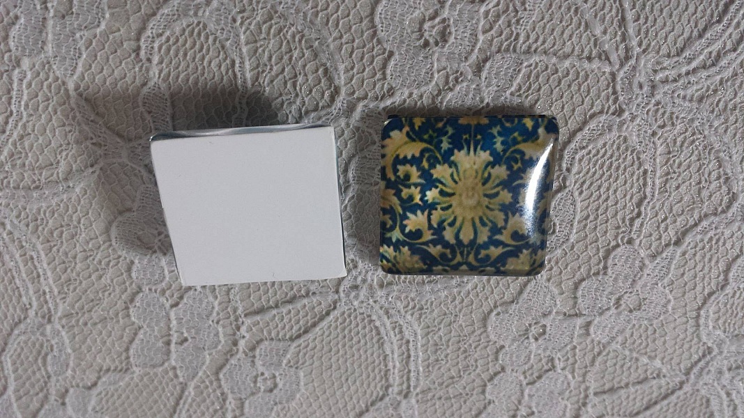 glass firkantet cabochon 25mm 045 