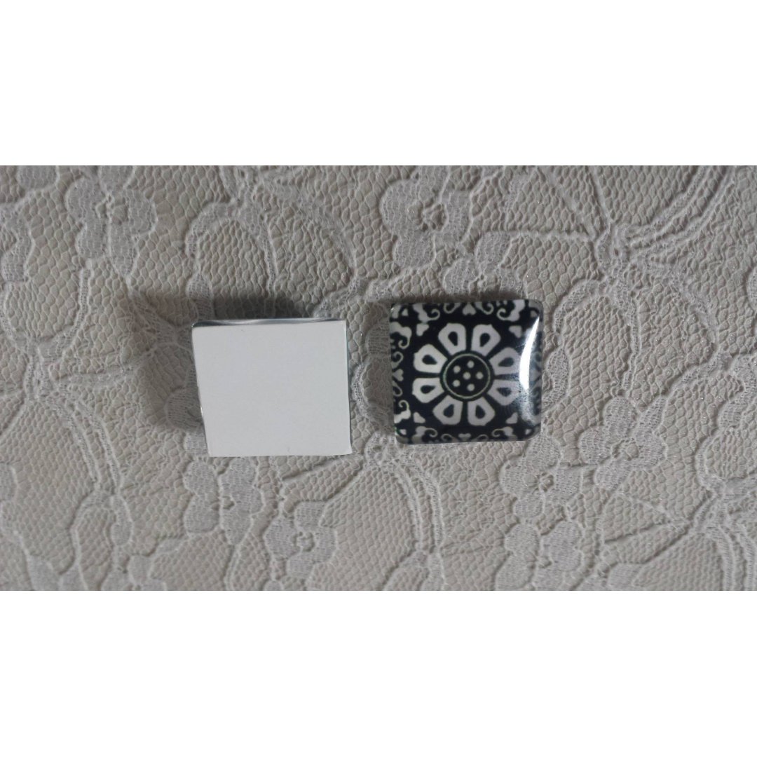 firkantet glass cabochon 25mm 044 