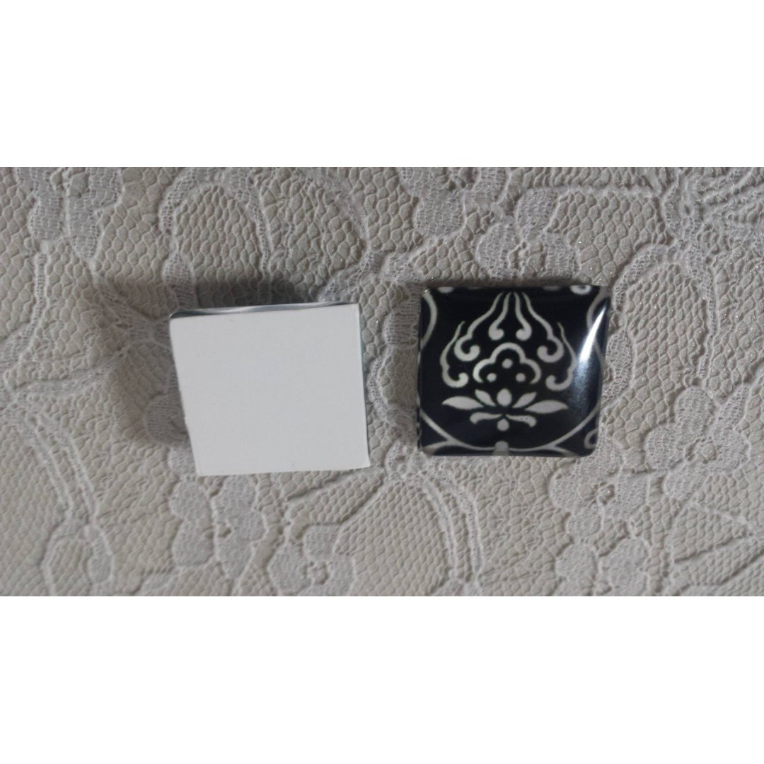 glass firkantet cabochon 25mm 043 