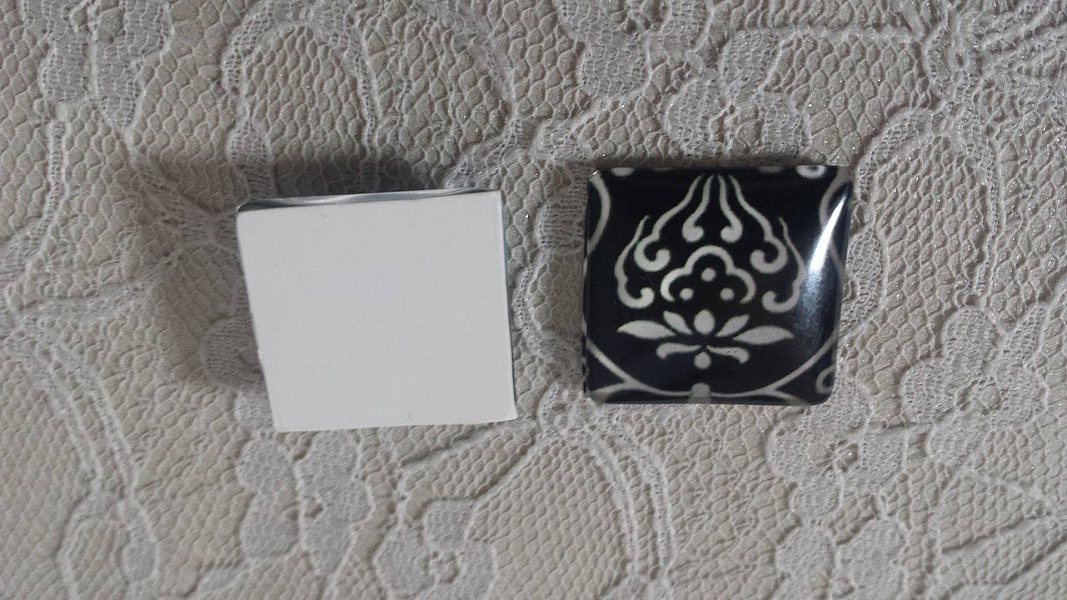 glass firkantet cabochon 25mm 043 