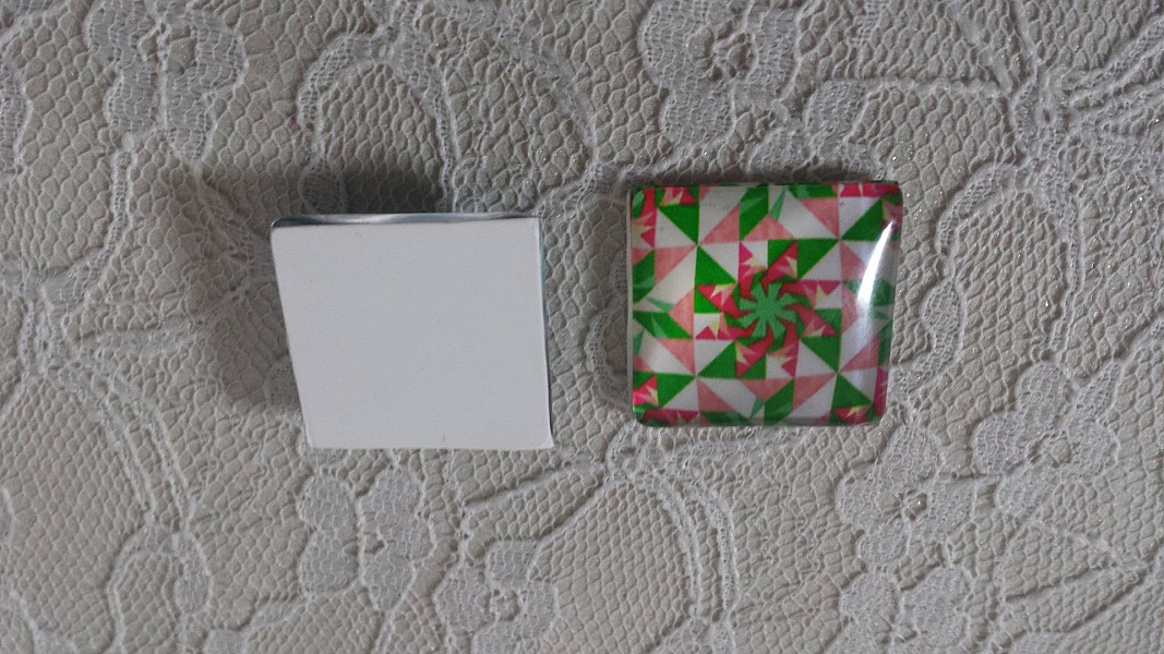 glass firkantet cabochon 25mm 040 