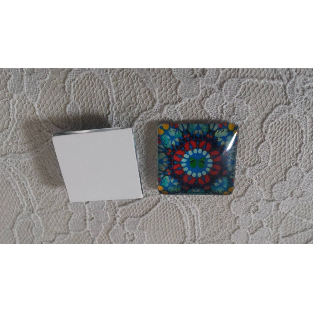 firkantet glass cabochon 25mm 037 