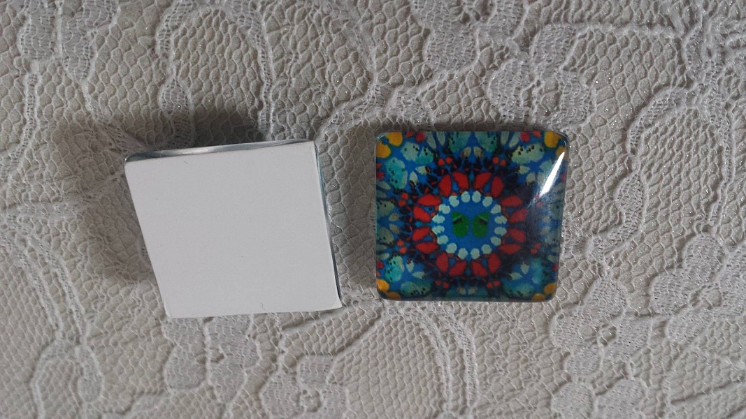 firkantet glass cabochon 25mm 037 