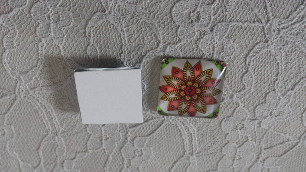 firkantet glass cabochon 25mm 035 